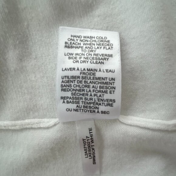 Karl Lagerfeld Paris minimalist white knit super soft top - Medium - Picture 8 of 8